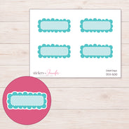 DDZ-5010 planner sticker sheet with enlarged sticker detail