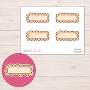 DDZ-5219 planner sticker sheet with enlarged sticker detail