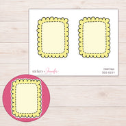 DDZ-5237 planner sticker sheet with enlarged sticker detail