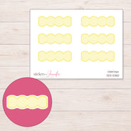 DDZ-5350 planner sticker sheet with enlarged sticker detail