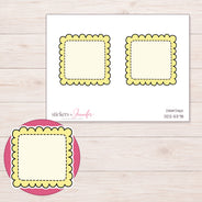 DDZ-5378 planner sticker sheet with enlarged sticker detail