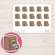 DDZ-5442 planner sticker sheet with enlarged sticker detail