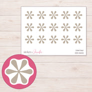 DDZ-5444 planner sticker sheet with enlarged sticker detail