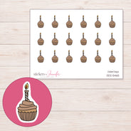 DDZ-5465 planner sticker sheet with enlarged sticker detail