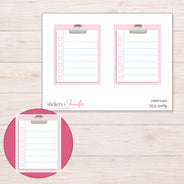 DDZ-5496 planner sticker sheet with enlarged sticker detail