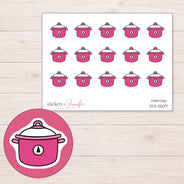 DDZ-5509 planner sticker sheet with enlarged sticker detail