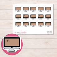 DDZ-5515 planner sticker sheet with enlarged sticker detail