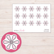 DDZ-5523 planner sticker sheet with enlarged sticker detail