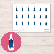 DDZ-5542 planner sticker sheet with enlarged sticker detail