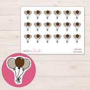 DDZ-5546 planner sticker sheet with enlarged sticker detail