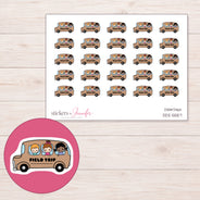 DDZ-5557 planner sticker sheet with enlarged sticker detail