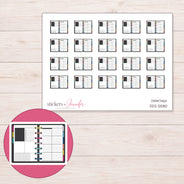 DDZ-5580 planner sticker sheet with enlarged sticker detail