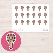 DDZ-5600 planner sticker sheet with enlarged sticker detail