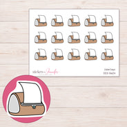 DDZ-5604 planner sticker sheet with enlarged sticker detail