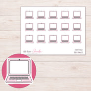 DDZ-5607 planner sticker sheet with enlarged sticker detail