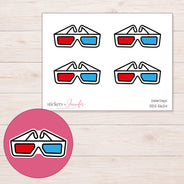 DDZ-5624 planner sticker sheet with enlarged sticker detail