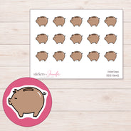 DDZ-5642 planner sticker sheet with enlarged sticker detail
