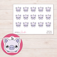 DDZ-5643 planner sticker sheet with enlarged sticker detail