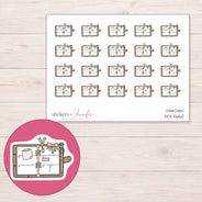 DDZ-5650 planner sticker sheet with enlarged sticker detail