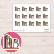DDZ-5653 planner sticker sheet with enlarged sticker detail