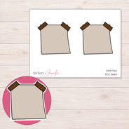 DDZ-5660 planner sticker sheet with enlarged sticker detail