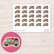 DDZ-5683 planner sticker sheet with enlarged sticker detail