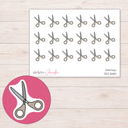 DDZ-5684 planner sticker sheet with enlarged sticker detail