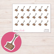DDZ-5693 planner sticker sheet with enlarged sticker detail