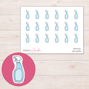 DDZ-5695 planner sticker sheet with enlarged sticker detail