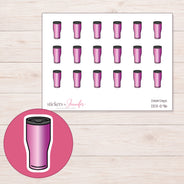 DDZ-5716 planner sticker sheet with enlarged sticker detail