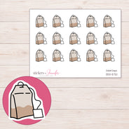 DDZ-5721 planner sticker sheet with enlarged sticker detail