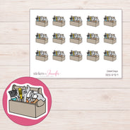 DDZ-5727 planner sticker sheet with enlarged sticker detail