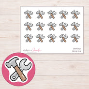 DDZ-5728 planner sticker sheet with enlarged sticker detail