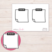 DDZ-5738 planner sticker sheet with enlarged sticker detail