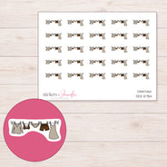 DDZ-5754 planner sticker sheet with enlarged sticker detail