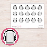 DDZ-5774 planner sticker sheet with enlarged sticker detail