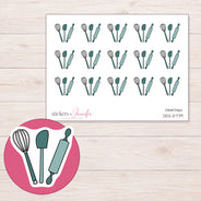 DDZ-5779 planner sticker sheet with enlarged sticker detail