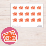 DDZ-5792 planner sticker sheet with enlarged sticker detail