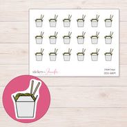 DDZ-5819 planner sticker sheet with enlarged sticker detail
