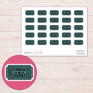 DDZ-5821 planner sticker sheet with enlarged sticker detail