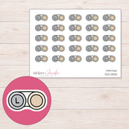 DDZ-5830 planner sticker sheet with enlarged sticker detail