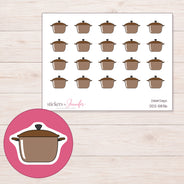 DDZ-5836 planner sticker sheet with enlarged sticker detail