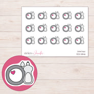 DDZ-5846 planner sticker sheet with enlarged sticker detail