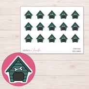 DDZ-5850 planner sticker sheet with enlarged sticker detail