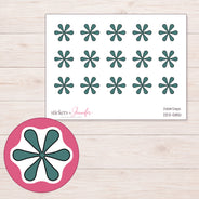 DDZ-5851 planner sticker sheet with enlarged sticker detail