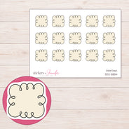 DDZ-5854 planner sticker sheet with enlarged sticker detail
