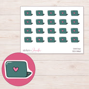DDZ-5860 planner sticker sheet with enlarged sticker detail