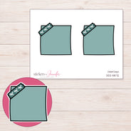DDZ-5872 planner sticker sheet with enlarged sticker detail