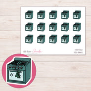 DDZ-5882 planner sticker sheet with enlarged sticker detail