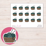DDZ-5929 planner sticker sheet with enlarged sticker detail